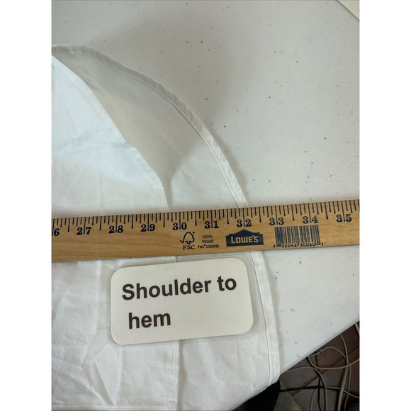 Classic White Ruffle-Neck Button Shirt and Sleeveless Top Set - White - Picture 9 of 16